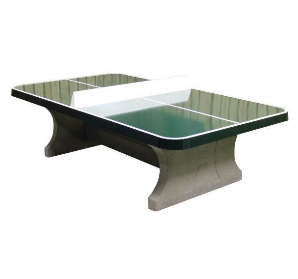 Table tennis table béton angles arrondis