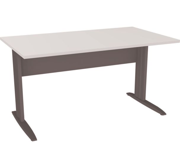 Table en pied L avec carter L140 cm - Idol - Eol