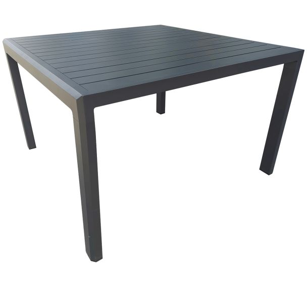 Table mi haute PRADO 110 x 110 cm alu - graphite