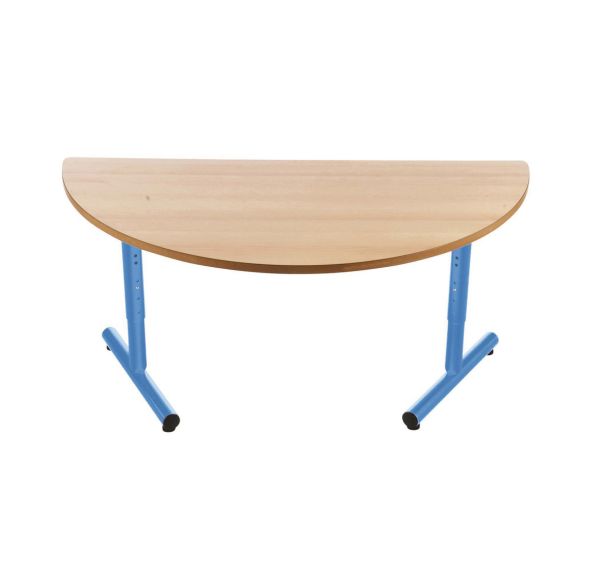 Table régl. Chloé 1/2 lune pied dégag. Lat. plat. hêtre - Mobidecor