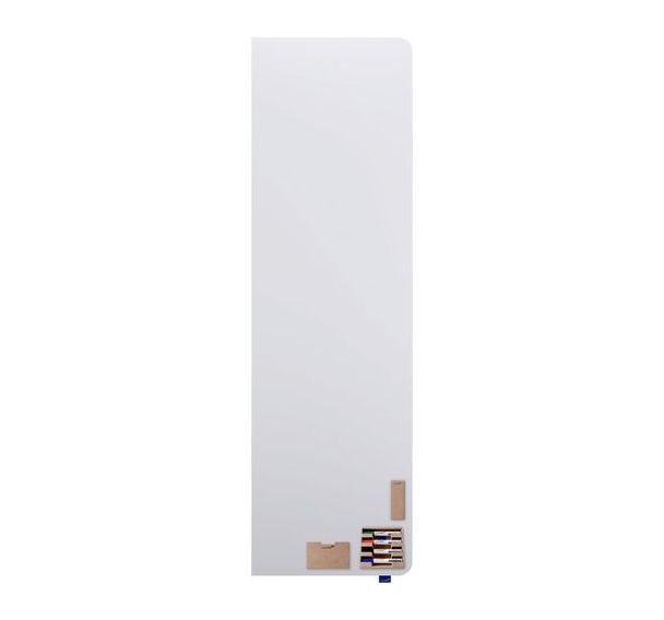Tableau blanc émaillé coin arrondi droit Wall-Up-200x59.5cm