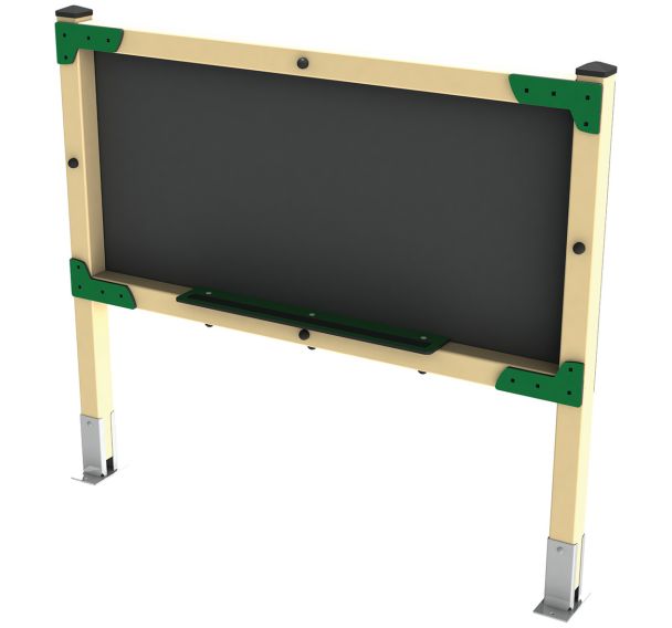 Tableau d'écriture craie 1 x 2 m - noir/vert - Manutan Expert