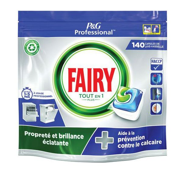 Tablette lave vaisselle Tout en 1 - 140 doses - Fairy Professional - Lot de 2
