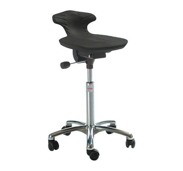 Tabouret Alu50, vérin à gaz-bas, assise Venus