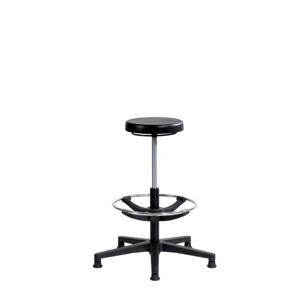 Tabouret ERGOLINE haut patins et repose-pieds alu