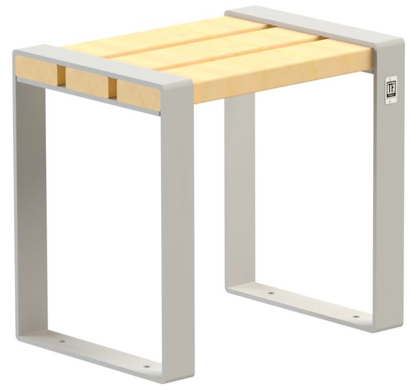 Tabouret Forézien robinier/acier - Tolerie Forezienne