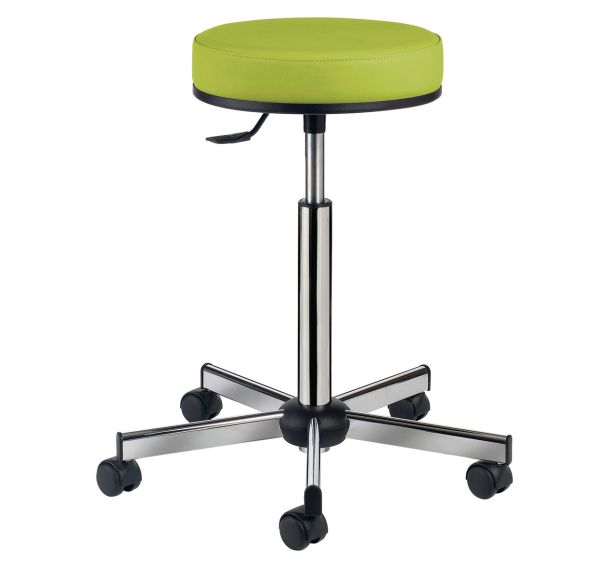 Tabouret Laboratoire sur roulettes assise confort tissu enduit - GGI