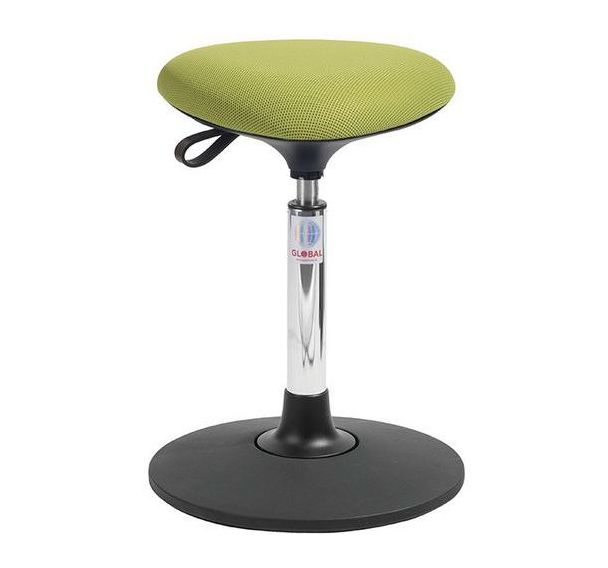 Tabouret Sway, Vérin à gaz Medium, Assise Tria Tissu 3D Vert