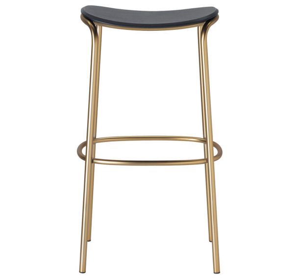 Tabouret Zebra haut 75cm assise bois - S.CAB