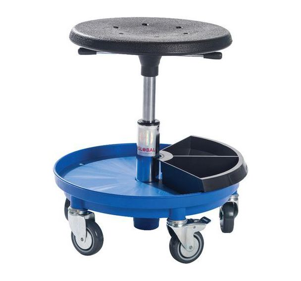 Tabouret à Roulettes, vérin à gaz-bas, assise Sigma