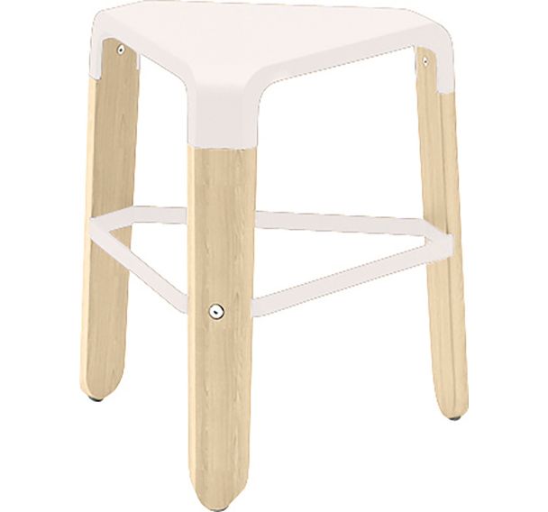 Tabouret bas Picapau hêtre assise polypropylène - Infiniti