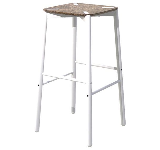Tabouret bar Newport hauteur 75 cm balt/acier - EA Instead