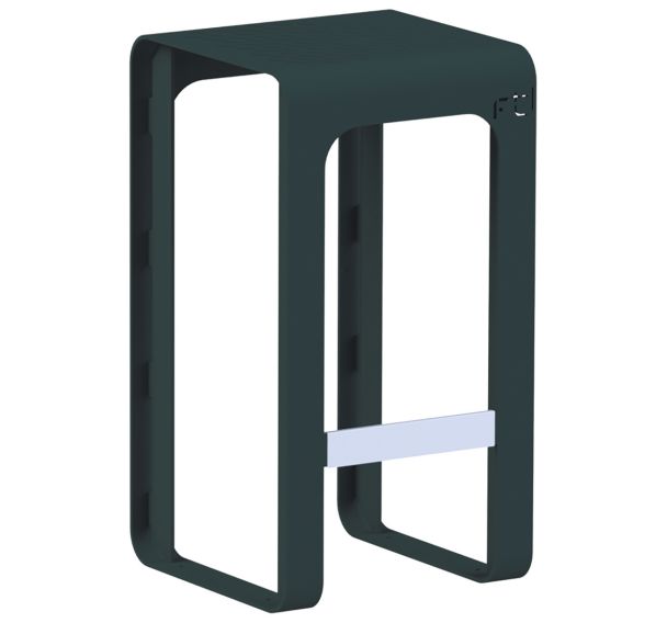 Tabouret haut Zigzag acier - Tolerie Forezienne