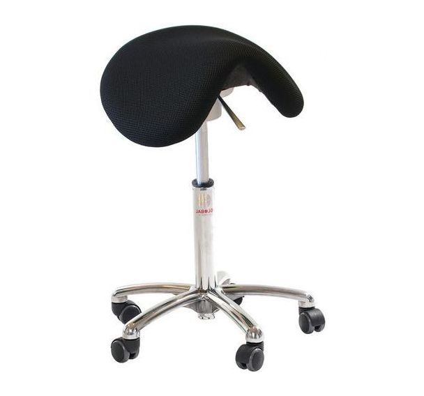 Tabouret, vérin à gaz-haut, Dalton, 3D noir, FLEXMATIC