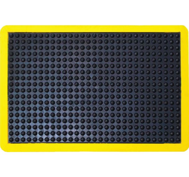 Tapis antifatigue MBY83 caoutchouc noir et jaune - ID Pro