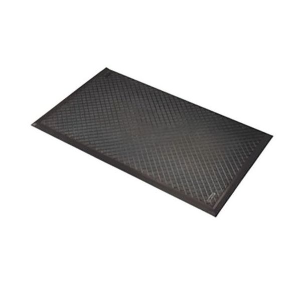 Tapis caoutchouc de poste de travail 90 x 150 Noir