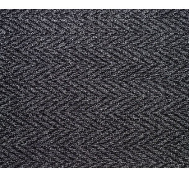 Tapis d'entrée polypropylène à chevrons 90 x 60 cm Anthracite