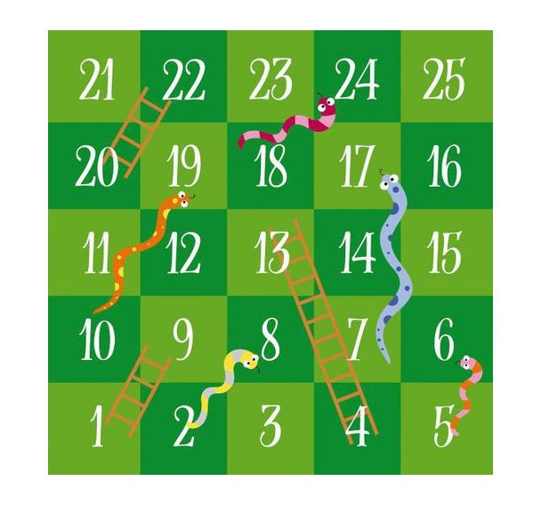 Tapis de jeux serpents et échelles