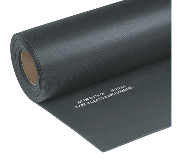 Tapis isolant de sécurité électrique 91 x 22.8m Noir
