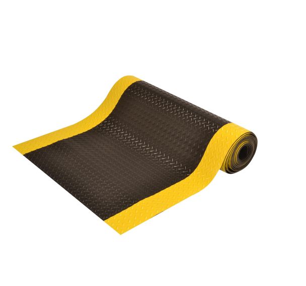 Tapis isolant de sécurité électrique 91 x 22.8m Noir/Jaune