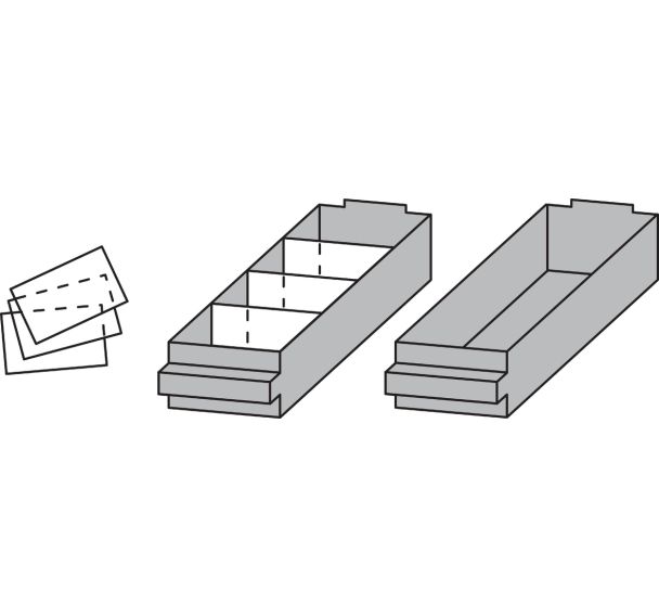 Tiroirs de type 1 pour armoire Combi-La modèle : 250-1