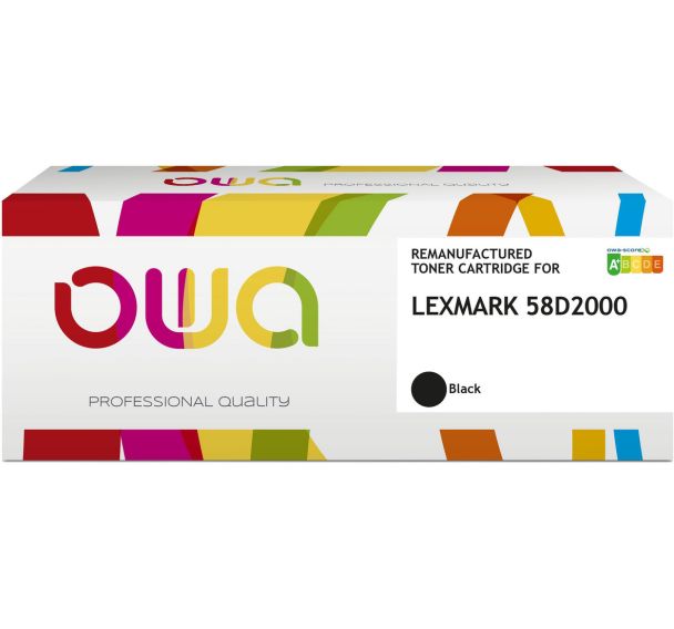 Toner LEXMARK 58D2000 Noir