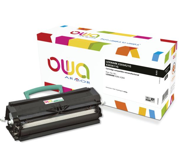 Toner Lexmark X203A21G-X203A11G - Noir - haute capacité