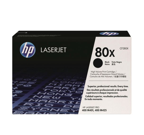 Toner Noir 6900 pages CF280X, haute capacité - HP