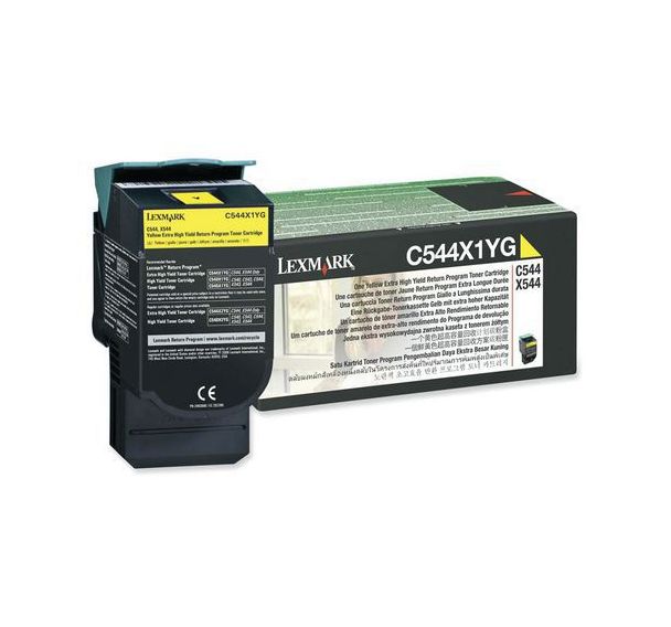 Toner jaune LEXMARK 4000 pages (C544X1YG)