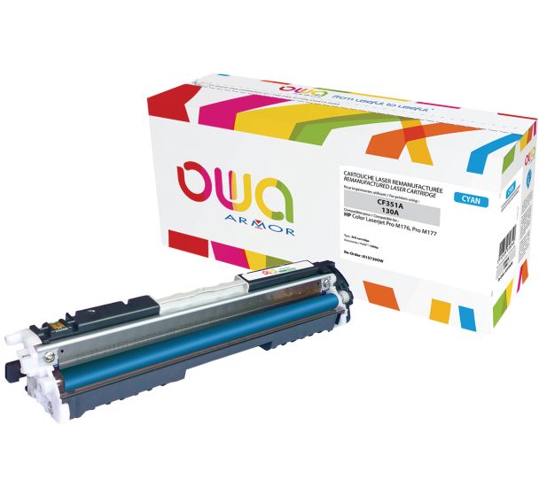 Toner reconditionné Cyan HP CF351A - 1000 p