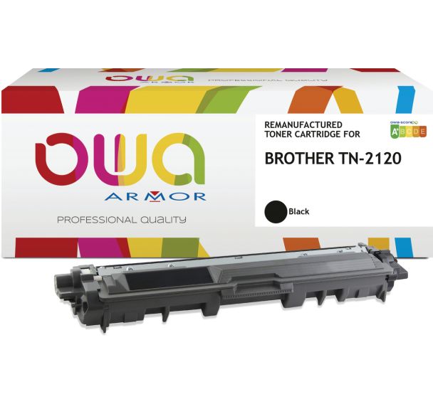 Toner remanufacturé BROTHER TN-2120 - Noir - Haute capacité