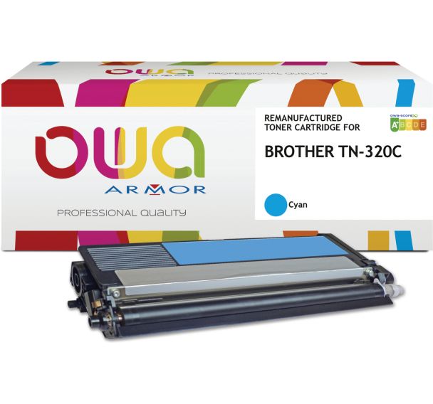 Toner remanufacturé BROTHER TN-320C - OWA