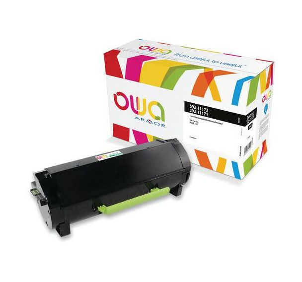 Toner remanufacturé DELL 593-11172-593-11171 - Noir