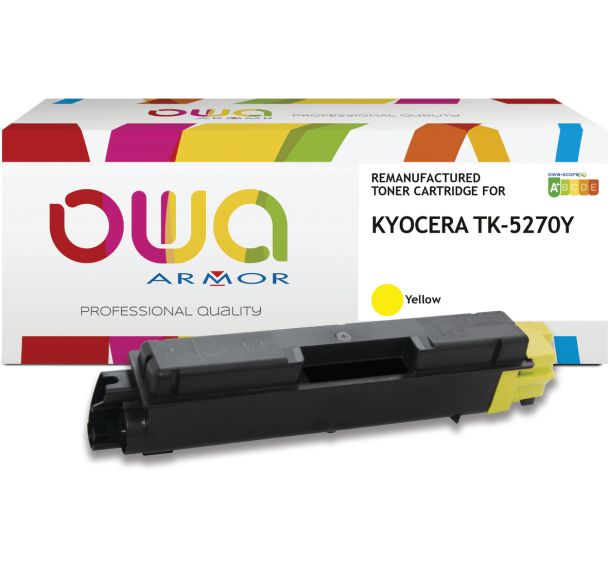 Toner remanufacturé KYOCERA TK-5270 Y - OWA