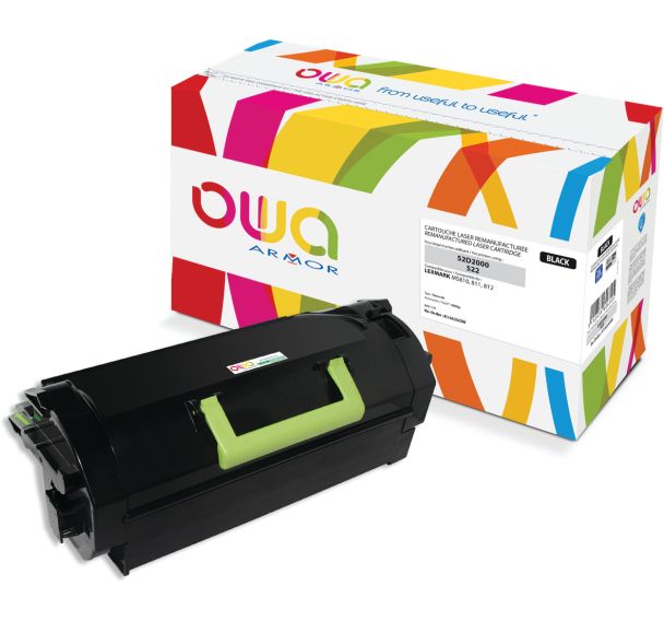 Toner remanufacturé LEXMARK 52D2000 - OWA