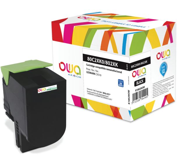 Toner remanufacturé LEXMARK 80C2XK0 - OWA