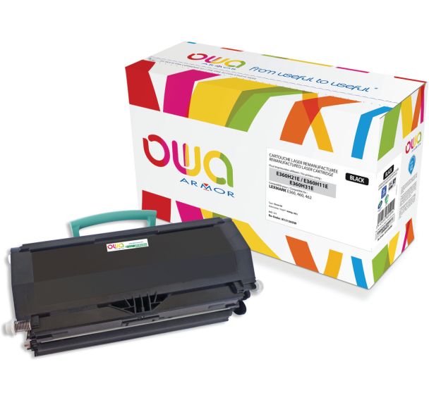Toner remanufacturé LEXMARK E360H21E - E360H11E - E360H31E - OWA