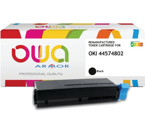 Toner remanufacturé OKI 44574802 - Noir