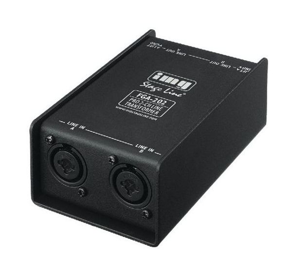 Transformateur professionnel stéréo Ligne XLR FGA202