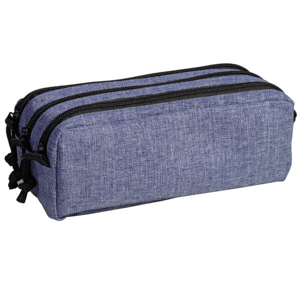 Trousse à crayons - Fourre-tout rectangle bleu Dim.22 x 9.5 x 10 cm