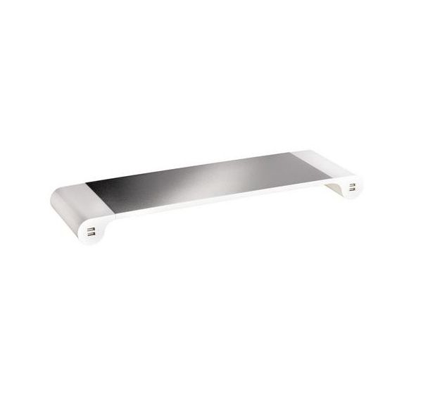 Unilux Support Ecran Study Gris métal/Blanc