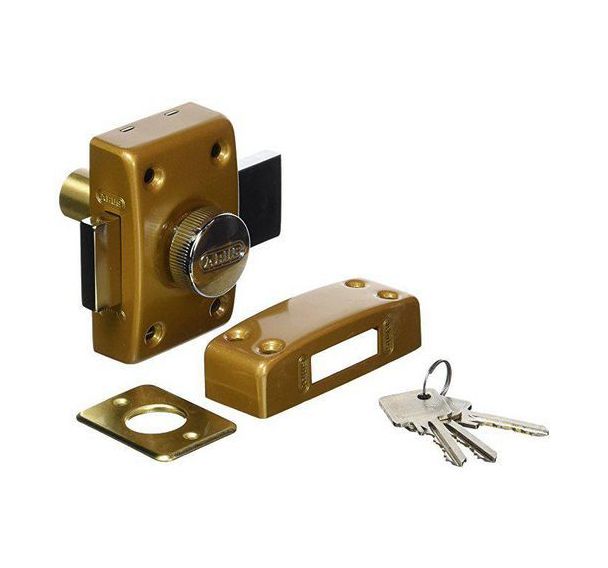 Verrou de porte standard avec bouton et cylindre CLK - Abus