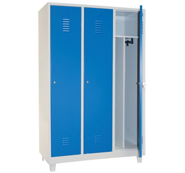 Vestiaire monobloc industrie salissante - 1 à 3 colonnes - Sur pieds - Manutan Expert