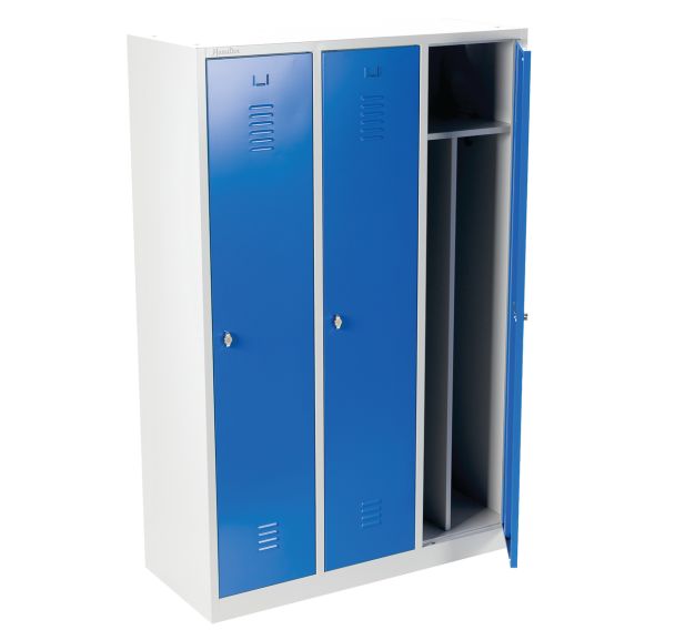 Vestiaire monobloc industrie salissante - 1 à 3 colonnes - Sur socle - Manutan Expert