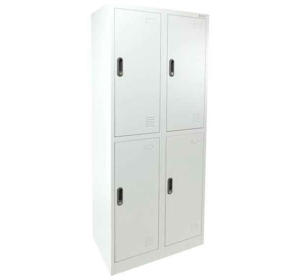 Vestiaire métal 2 cases gris - 2 colonnes - Manutan Expert