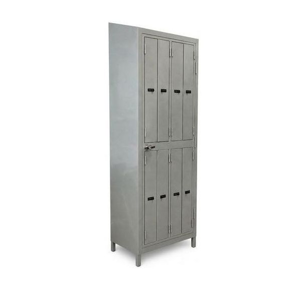 Vestiaire reconditionné - 8 cases - 1 colonne - Sur pieds