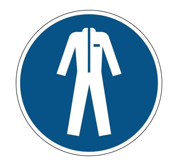Vêtements de protection obligatoires rigide 10 cm Ø