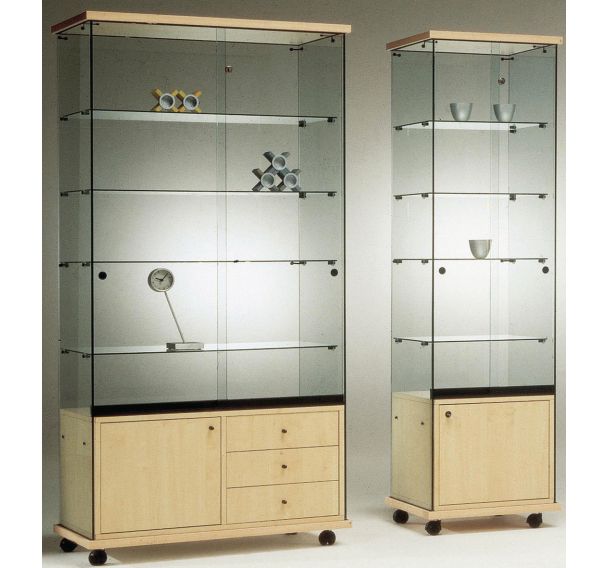 Vitrine Easy E6 - Avec armoire basse et éclairage LED