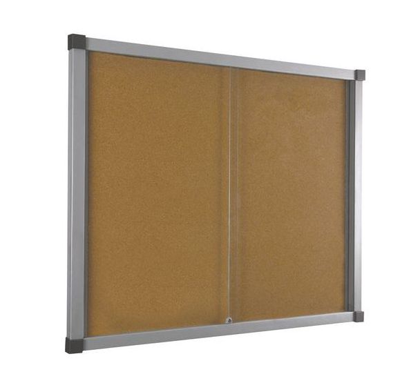 Vitrine d'intérieur Cube L 60 cm x H 104.8 cm fond liège