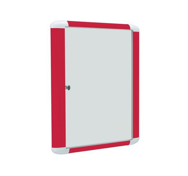 Vitrine d'intérieur colorée coloris L 113 cm x H 93 cm coloris rouge RAL 3003